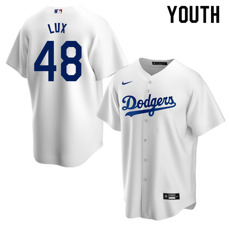 Nike Youth #48 Gavin Lux Los Angeles Dodgers Baseball Jerseys Sale-White